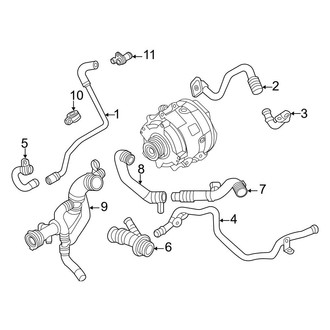 Audi OE - Cooling - Hoses & Lines (Main, Right Side)