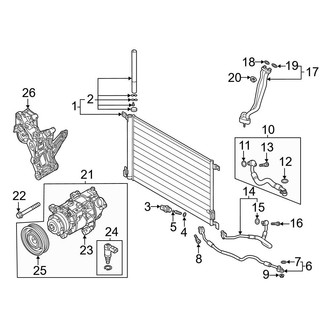 Audi OE - Air Conditioner & Heater - Condenser, Compressor & Lines (2.9L)