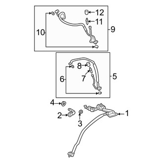 Audi OE - Air Conditioner & Heater - Rear A/C Lines (R1234YF), (2.9L)