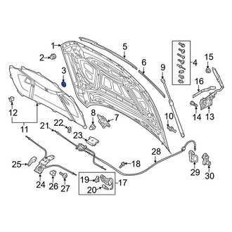 Audi OE - Front Hood Plug