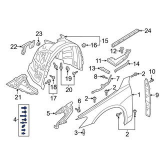 Audi OE - Fender Hardware Kit