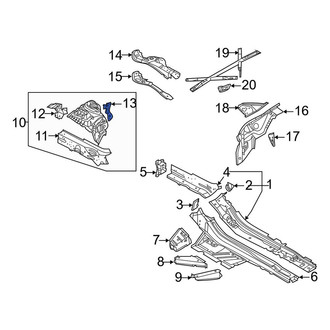 Audi OE - Front Right Inner Fender Apron Extension