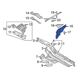 Audi OE - Right Fender Apron Reinforcement