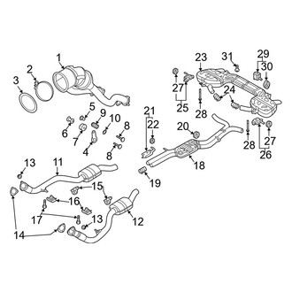 Audi OE - Exhaust System - Exhaust Components (Premium / Premium Plus / Prestige)
