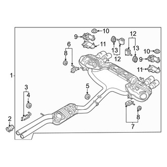 Audi OE - Exhaust System - Exhaust Components (Rear), (Premium Plus / Prestige)