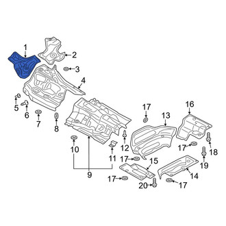 Audi OE - Front Right Floor Pan Heat Shield