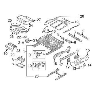 Audi OE - Seats & Tracks - Front Seat Components (Seat, Seat Cushion), (Premium Plus / Prestige)