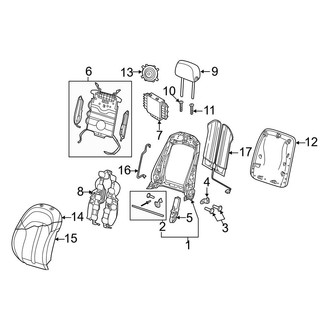 Audi OE - Seats & Tracks - Front Seat Components (Comfort Seat, Seat Back), (Premium Plus / Prestige)