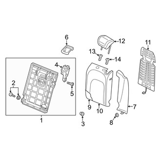 Audi OE - Seats & Tracks - Rear Seat Components (Drivers Side Seat, Back), (Premium / Premium Plus / Prestige)