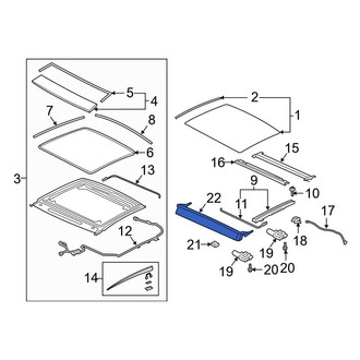 Audi OE - Sunroof Deflector