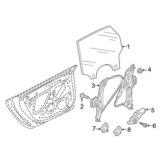 Audi OE - Rear Door - Glass & Hardware