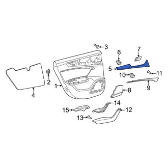 Audi OE - Rear Right Upper Door Panel Insert