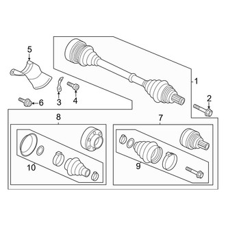 Audi OE - Rear Suspension - Drive Axles (W/O Torque Vectoring), (Premium Plus / Prestige)