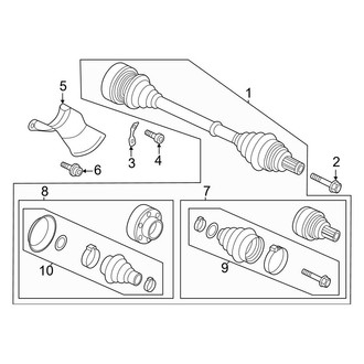 Audi OE - Rear Suspension - Drive Axles (With Torque Vectoring), (Premium Plus / Prestige)
