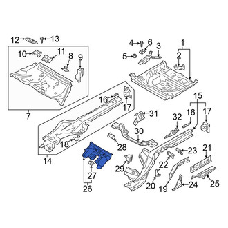 Audi OE - Rear Floor Pan Crossmember