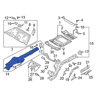 Audi OE - Rear Right Frame Side Member Assembly