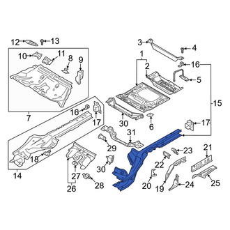 Audi OE - Rear Left Frame Side Member Assembly