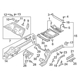Audi OE - Rear Body & Floor - Floor & Rails (2.0L)