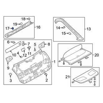 Audi OE - Upper Liftgate Trim Panel Clip