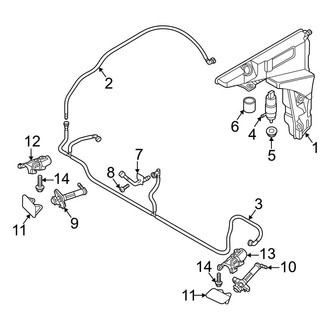 Audi OE - Front Lamps - Washer Components