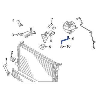 Audi OE - Right Engine Coolant Overflow Hose