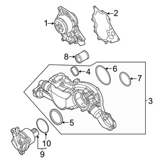Audi OE - Cooling - Water Pump (Main), (4.0L)