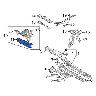 Audi OE - Front Left Fender Rail