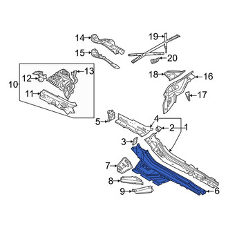 Audi OE - Front Right Floor Side Rail