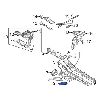 Audi OE - Rear Left Floor Pan Reinforcement