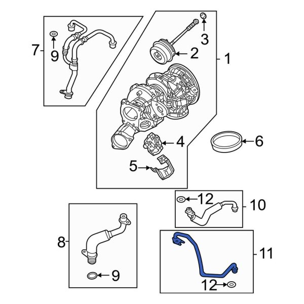 Turbocharger Coolant Line