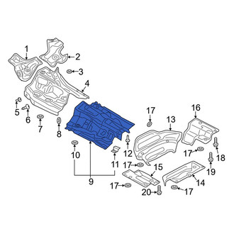 Audi OE - Rear Floor Pan Heat Shield