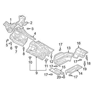 Audi OE - Exhaust System - Heat Shields