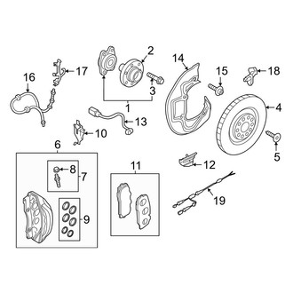 Audi OE - Front Suspension - Brake Components (W/O Ceramic Brakes)