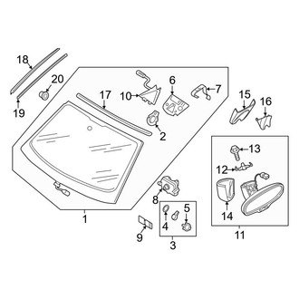 Audi OE - Windshield - Glass