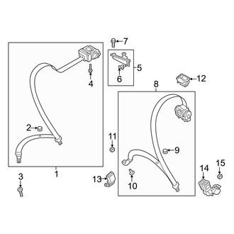 Audi OE - Restraint Systems - Rear Seat Belts