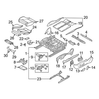 Audi OE - Seats & Tracks - Front Seat Components (Seat, Seat Cushion)