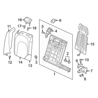 Audi OE - Seats & Tracks - Rear Seat Components (Passenger Side Seat Back)