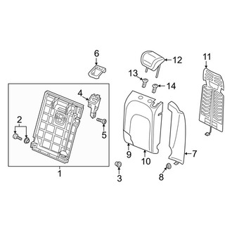 Audi OE - Seats & Tracks - Rear Seat Components (Drivers Side Seat, Back)