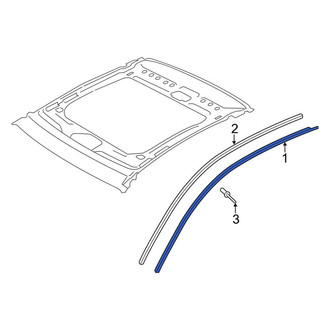 Audi OE - Left Roof Drip Molding
