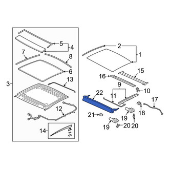Audi OE - Sunroof Deflector