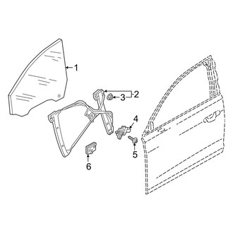 Audi OE - Front Door - Glass & Hardware
