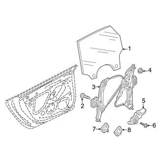 Audi OE - Rear Door - Glass & Hardware
