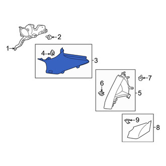 Audi OE - Rear Left Upper Interior Quarter Panel Trim Panel