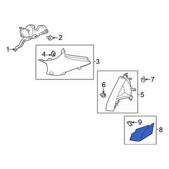 Audi OE - Rear Right Upper Interior Quarter Panel Trim Panel