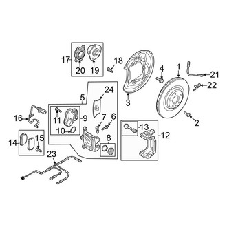 Audi OE - Rear Suspension - Brake Components (W/O Ceramic Brakes)
