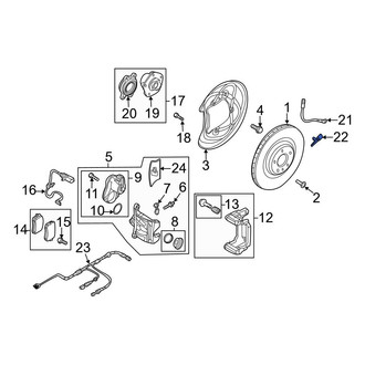 Audi OE - Rear ABS Wheel Speed Sensor
