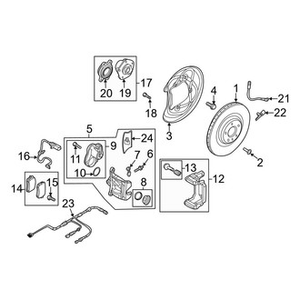 Audi OE - Rear Suspension - Brake Components (With Ceramic Brakes)