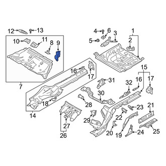 Audi OE - Rear Right Floor Pan Reinforcement