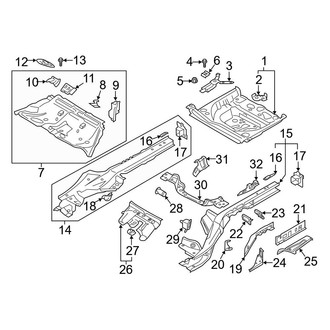 Audi OE - Rear Body & Floor - Floor & Rails