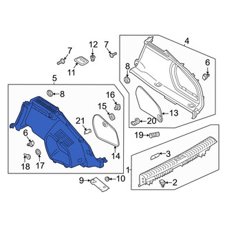 Audi OE - Rear Right Trunk Trim Panel